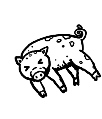 Piglet Charge card art