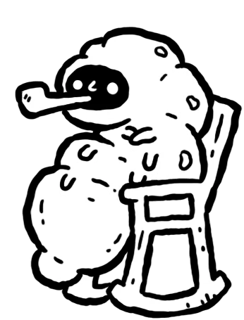 Thoughtful Larvae card art